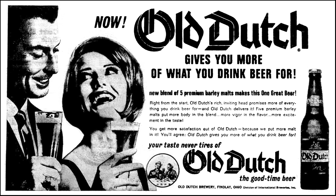 Brady's Bunch of Lorain County Nostalgia Old Dutch Beer Ad Nov. 16, 1966