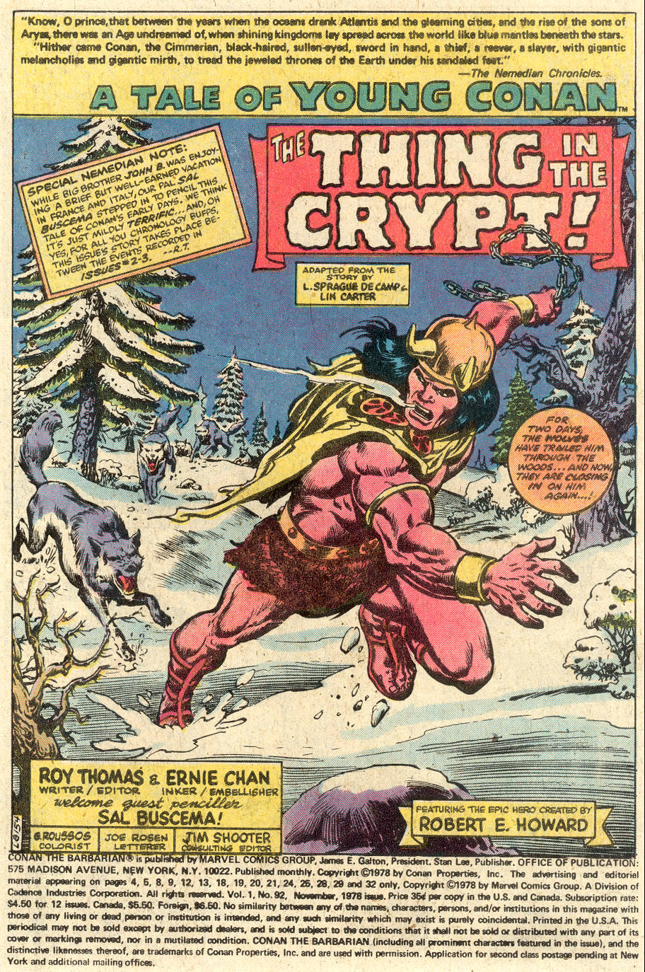 Read online Conan the Barbarian (1970) comic -  Issue #92 - 2