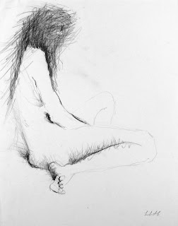 Drawing the line illustration of women in thought