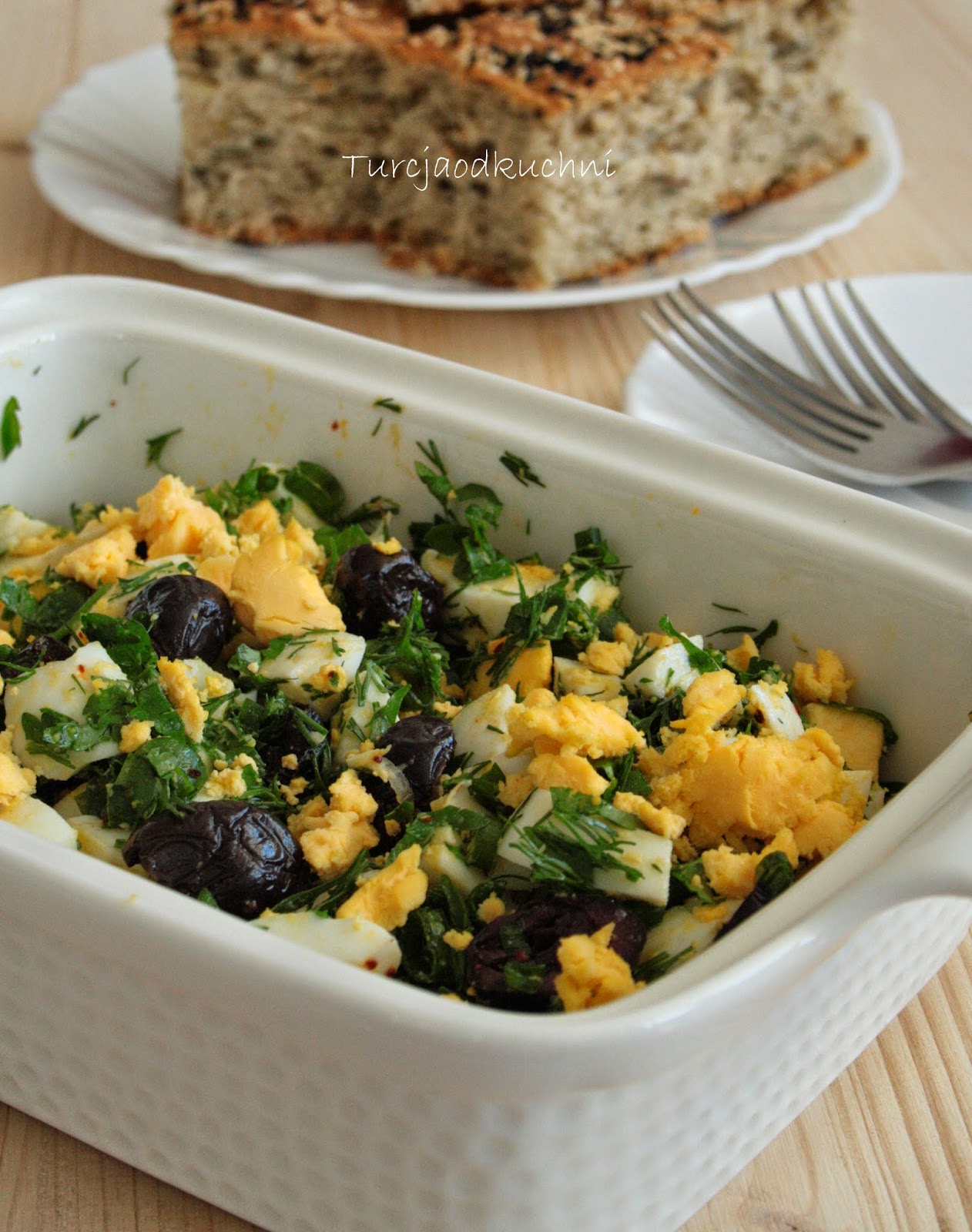 Turcja od kuchni Sałatka jajeczna z oliwkami
