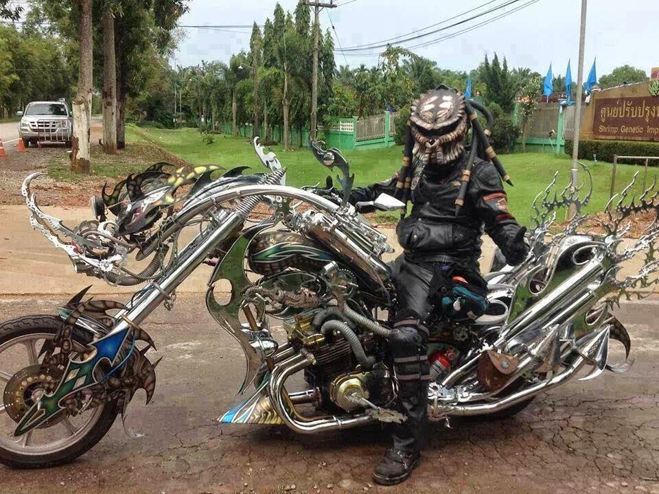 Artistic Alien Predator Motorcycle
