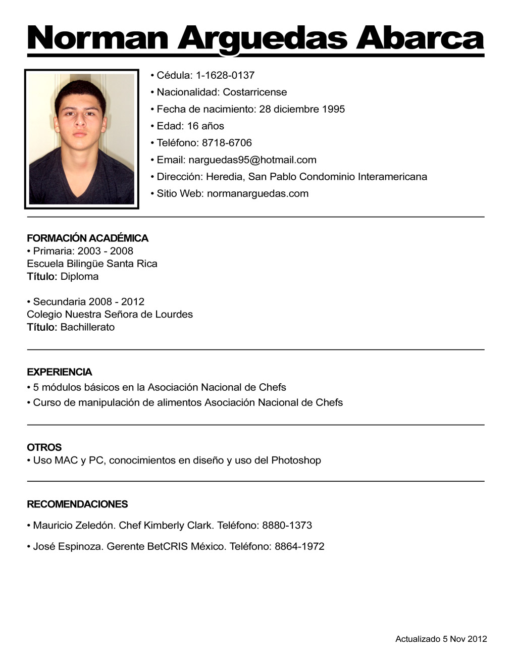 Curriculum vitae texto picture