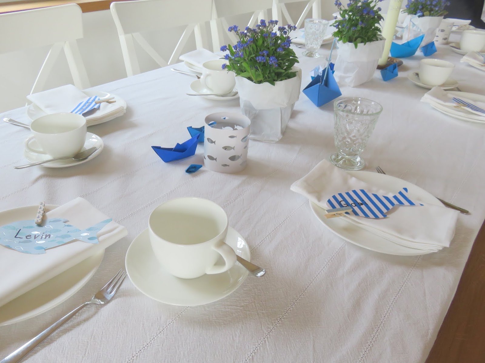 Bodenseewellen: Tischdeko zur Kommunion