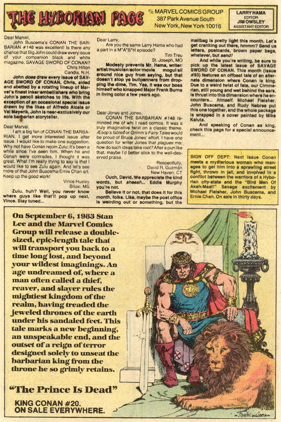 Read online Conan the Barbarian (1970) comic -  Issue #152 - 25