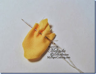 CraftyMelinda.com: Ric Rac Sunflower Ribbon Card