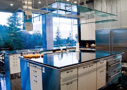 unique red and blue kitchen decorating ideas housing mania