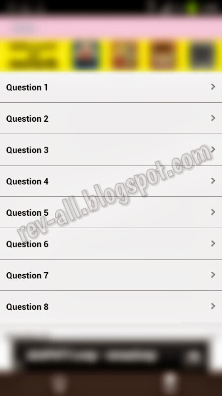 Menu utama/ daftar soal aplikasi Android - Test Psikologi Cinta (rev-all.blogspot.com)