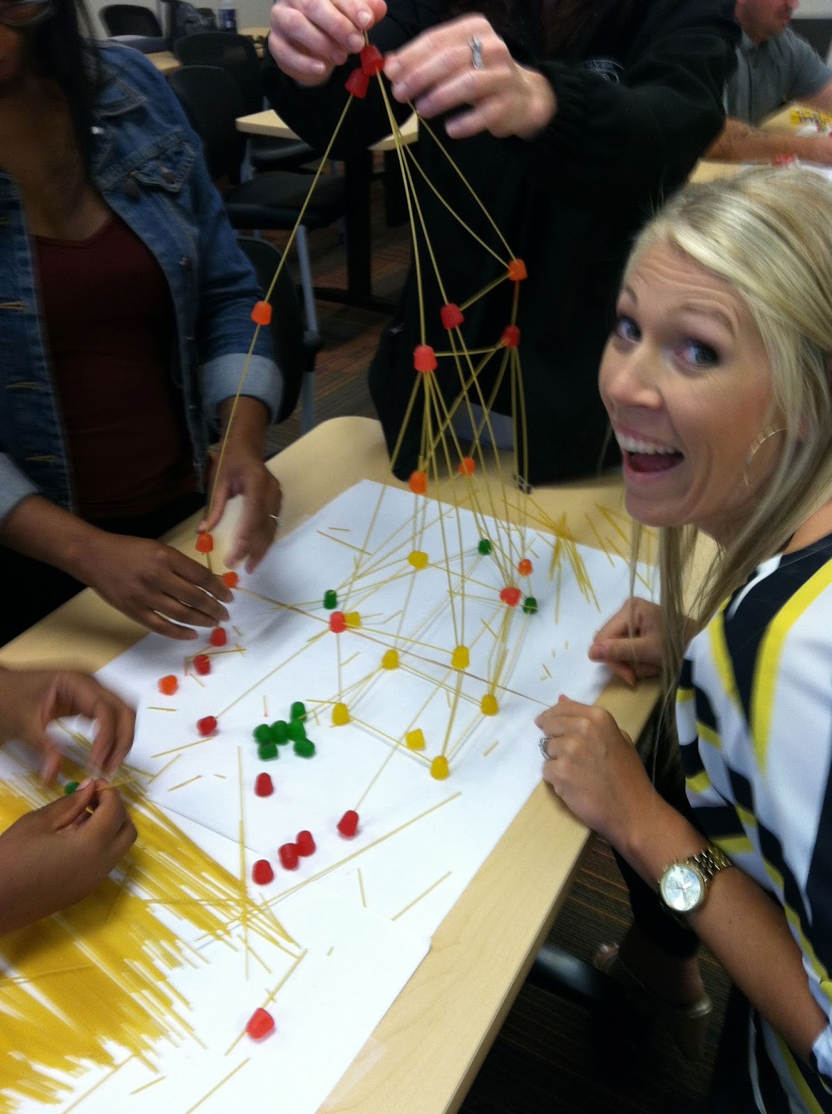 Composition Classroom Spaghetti Tower Group Dynamic Exercise
