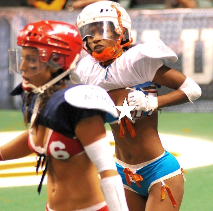 Nip slips on the rise with celebrities, but not Lingerie Football League pl...