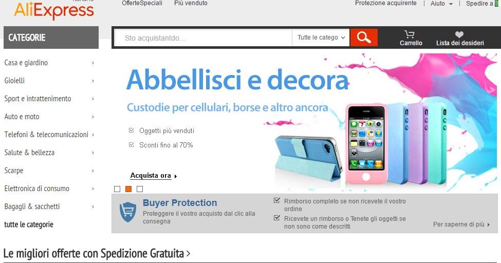 Comprare su aliexpress (alibaba) in italia ai prezzi più bassi ... Migliori siti per acquisti online elettronica