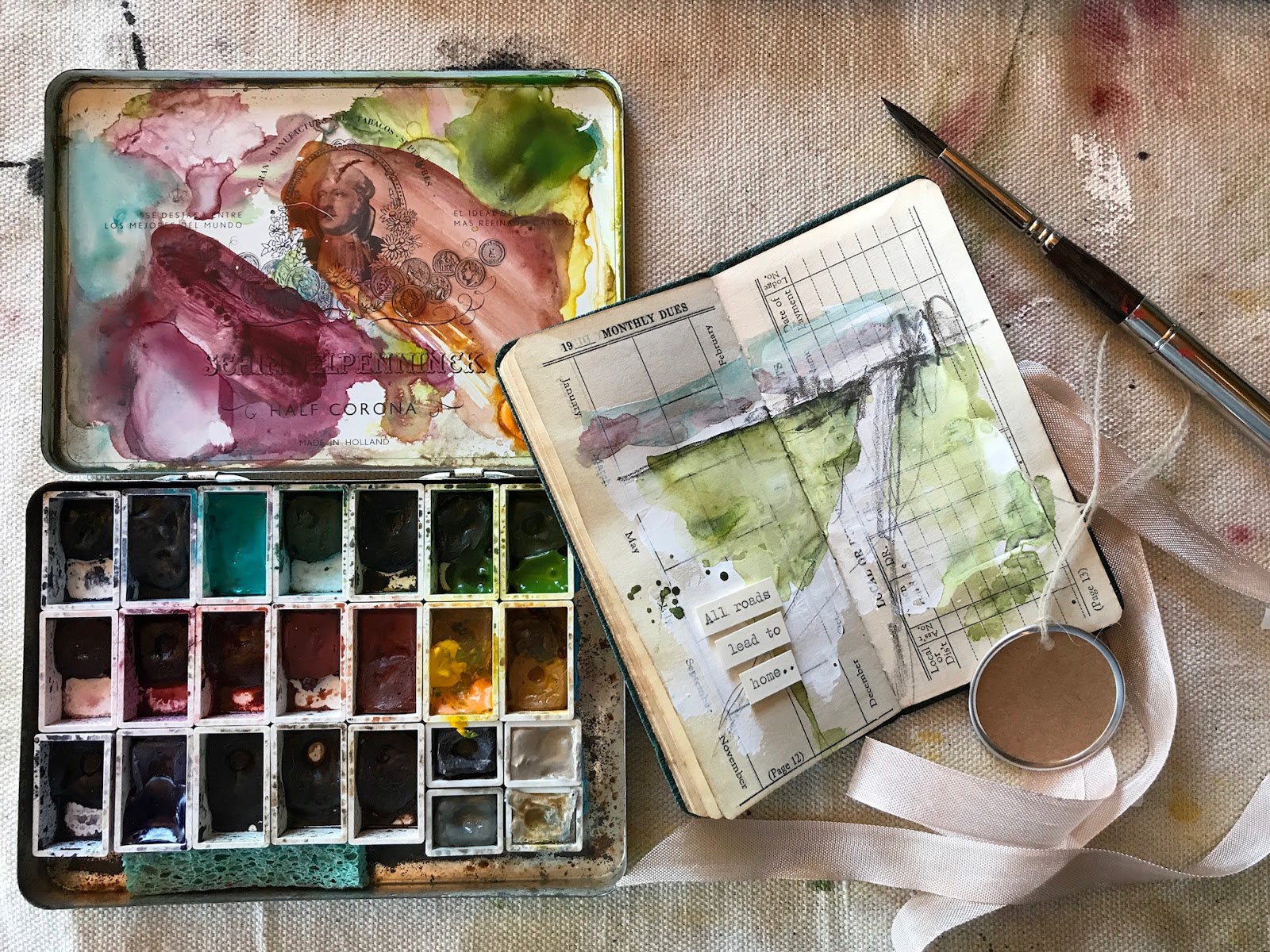 Mish Mash How to set up a watercolor palette....