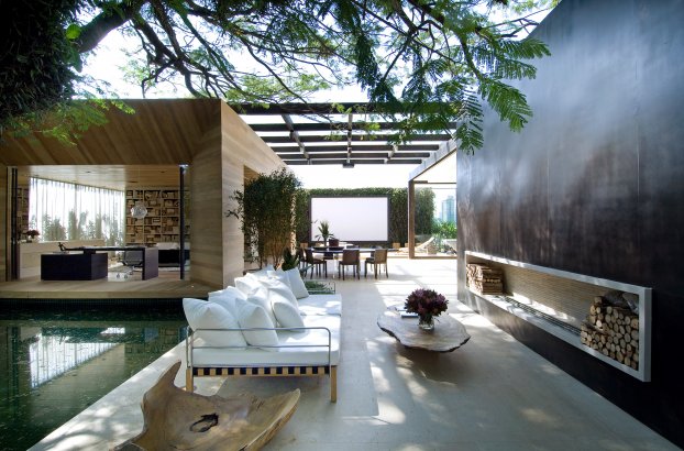 Modern home interior, Brazil