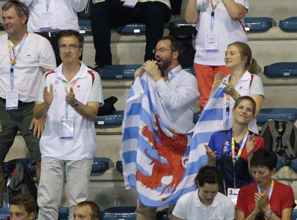 Prince Guillaume and Princess Stephanie is presently in Republic of San Marino in order to watch the Games of the Small States of Europe. Stephanie wore Diamond earrings