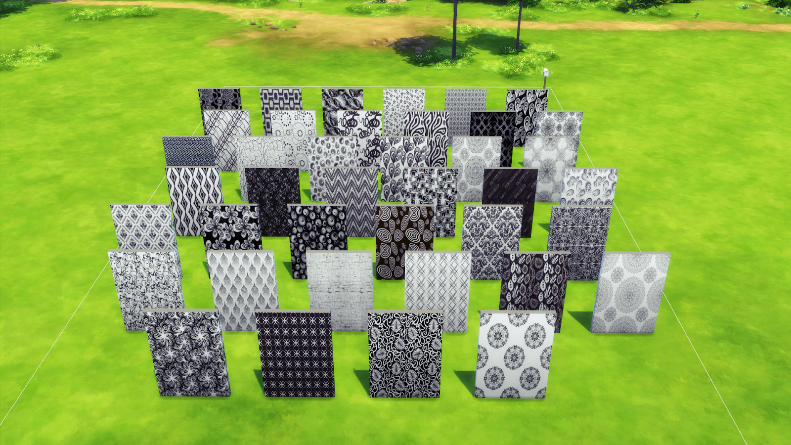 Sims 4 CC's The Best Black & White Wallpapers by Melly