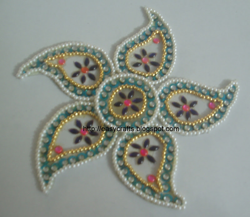 Rangoli Designs with Beads and Kundans, Rangolis with Beads, Rangolis