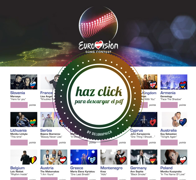 imprimible printable eurovision 2015