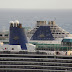 two P&O cruise ships cross in Funchal