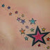 Art Tattoo feminina virilha estrela cadente
