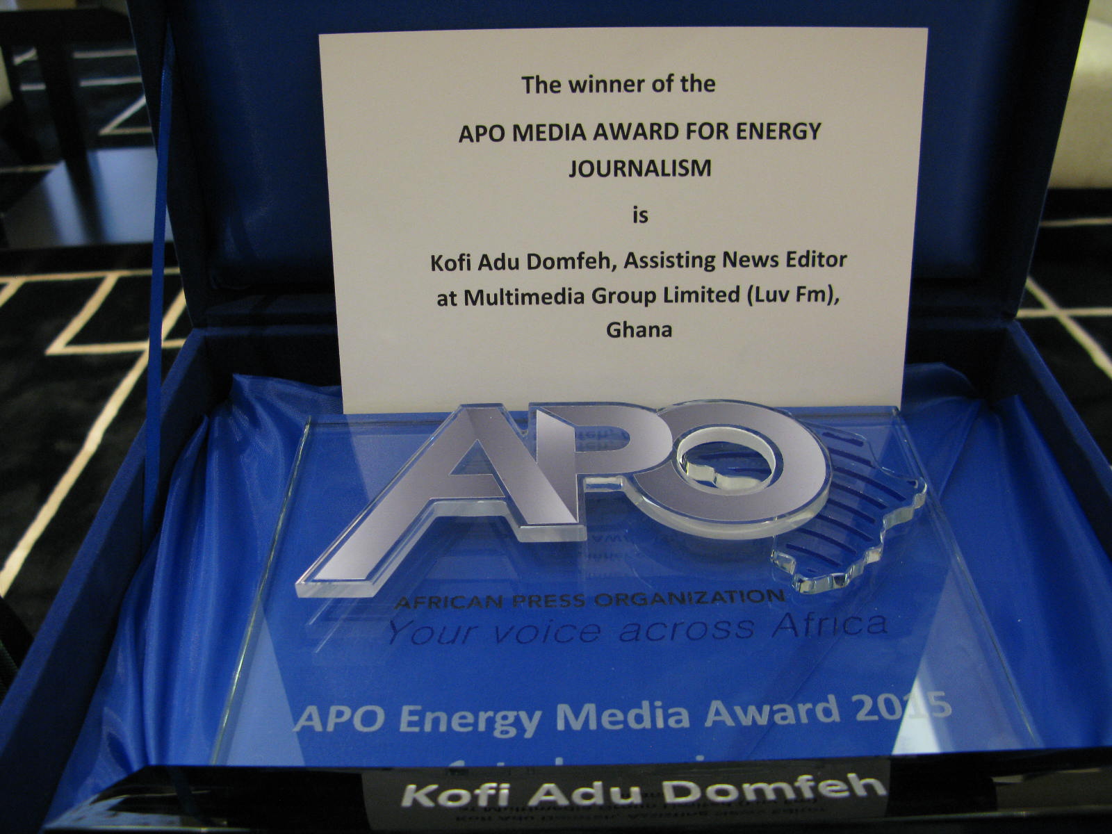 APO Energy Media Award 2015