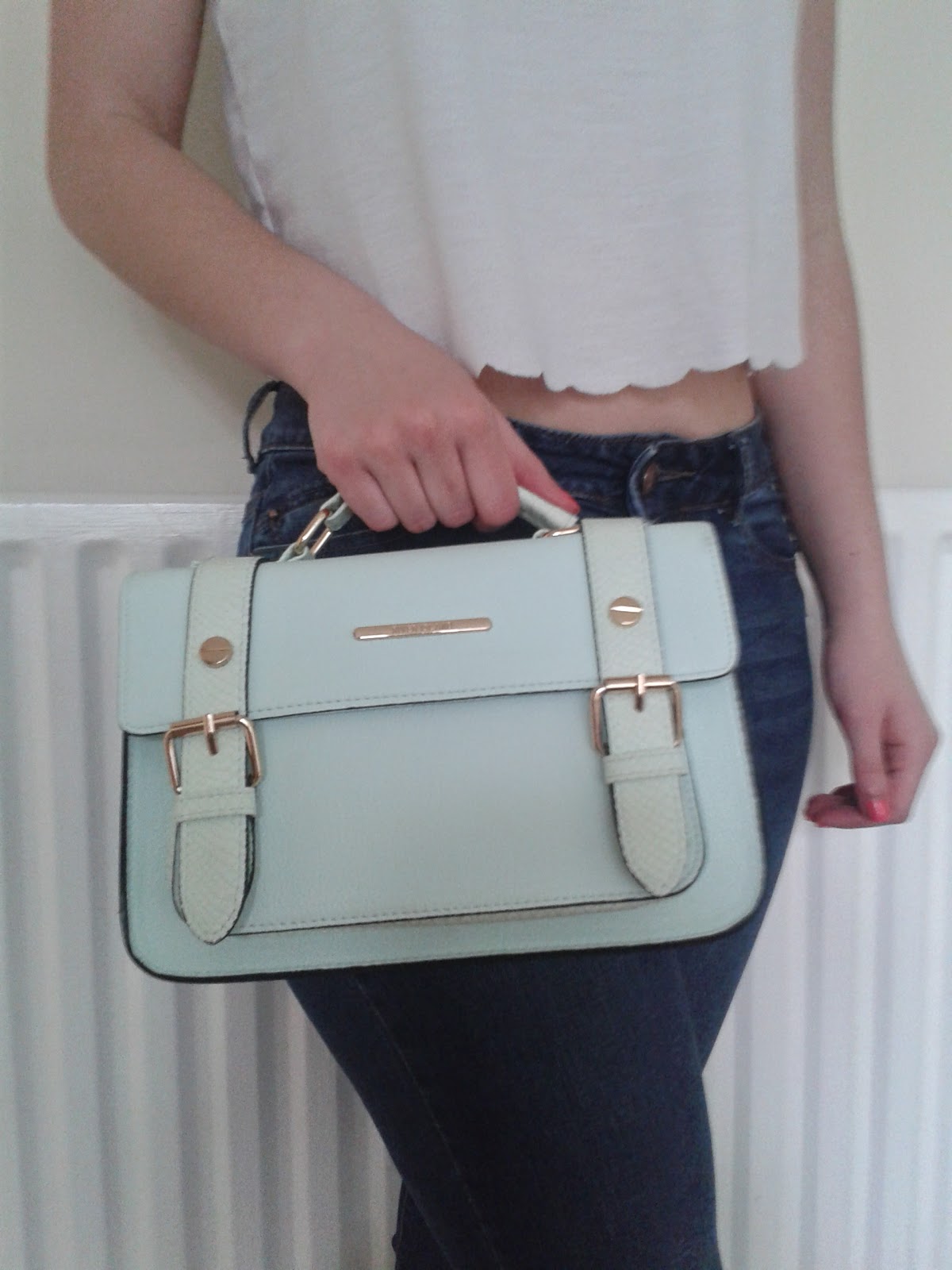 EJEbeauty River Island Light Green Mini Satchel Bag