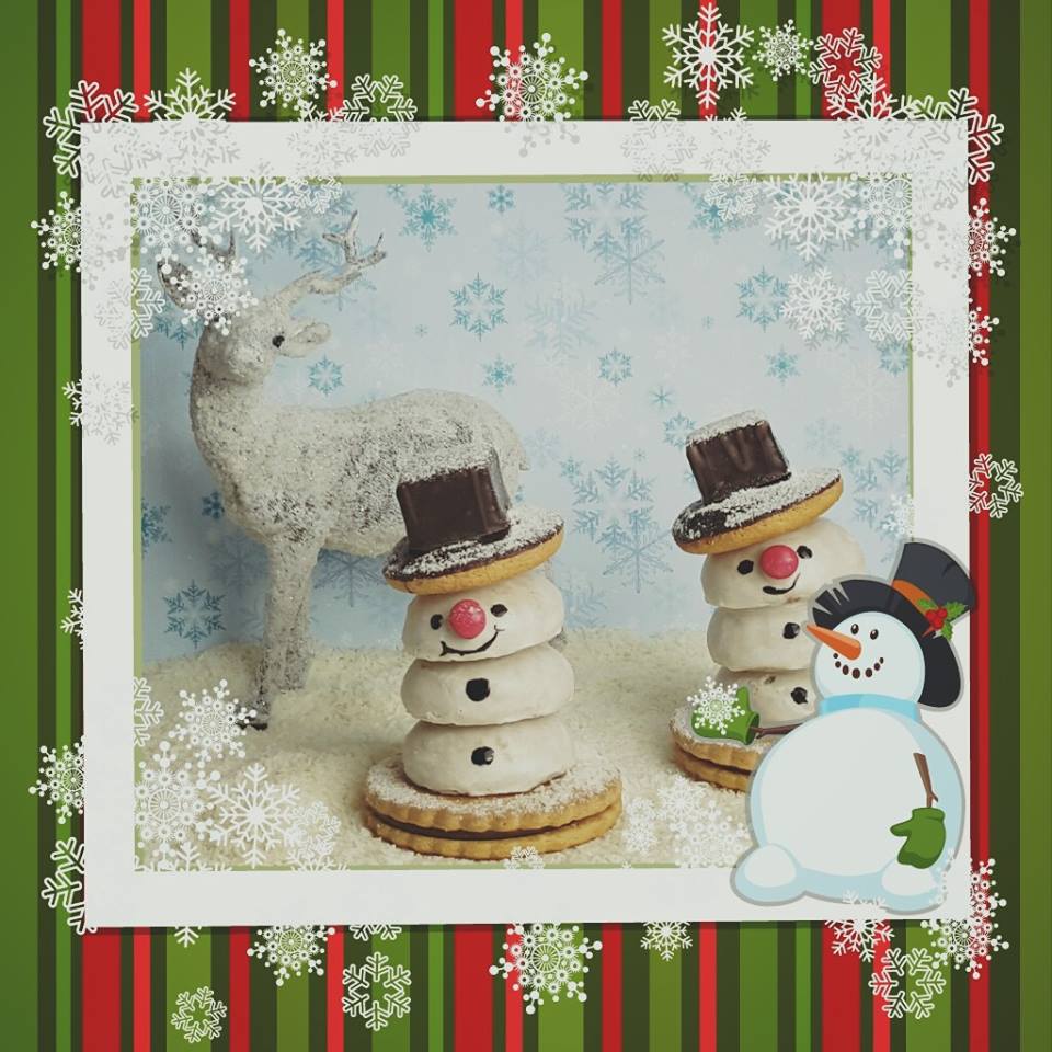 Keks-Schneemann/ Plätzchen Schneemann