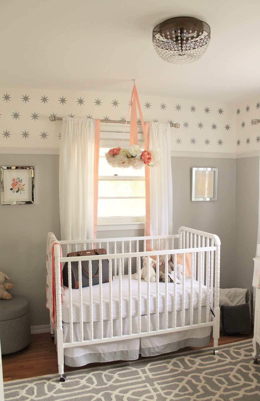12th and White Peach and Gray Nursery Reveal