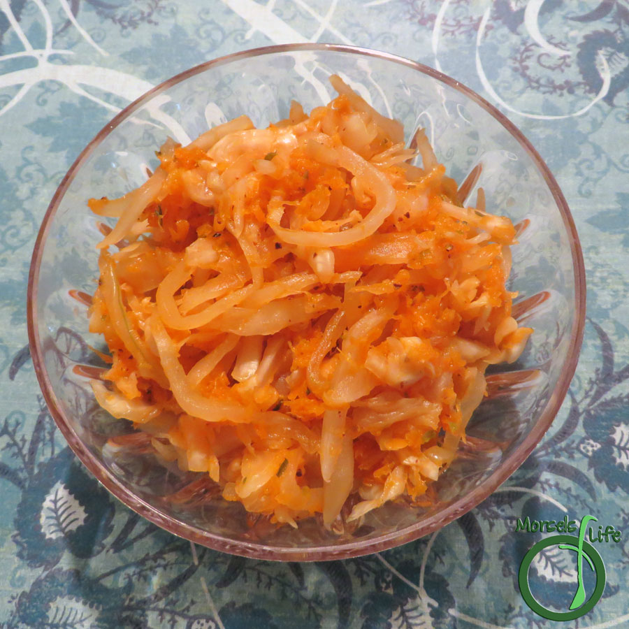 Morsels of Life - Latin American Sauerkraut - A Latin American-inspired sauerkraut with carrots, onion, and a bit of oregano. Perfectly accompanies any Mexican or Latin American meal!