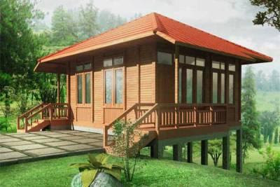 Rumah Kayu Ditaman Rumah Utama Rumah Kayu Ditaman Rumah Utama