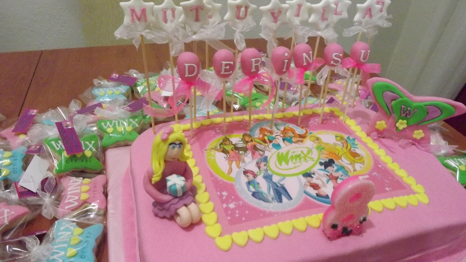 ECE &amp; ELİF BUTİK PASTACILIK Derin Su�ya Winx Temalı Pasta ve Kurabiyeler