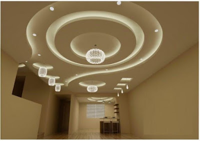 Modern false ceiling gypsum board ceiling design for living room hall 2019