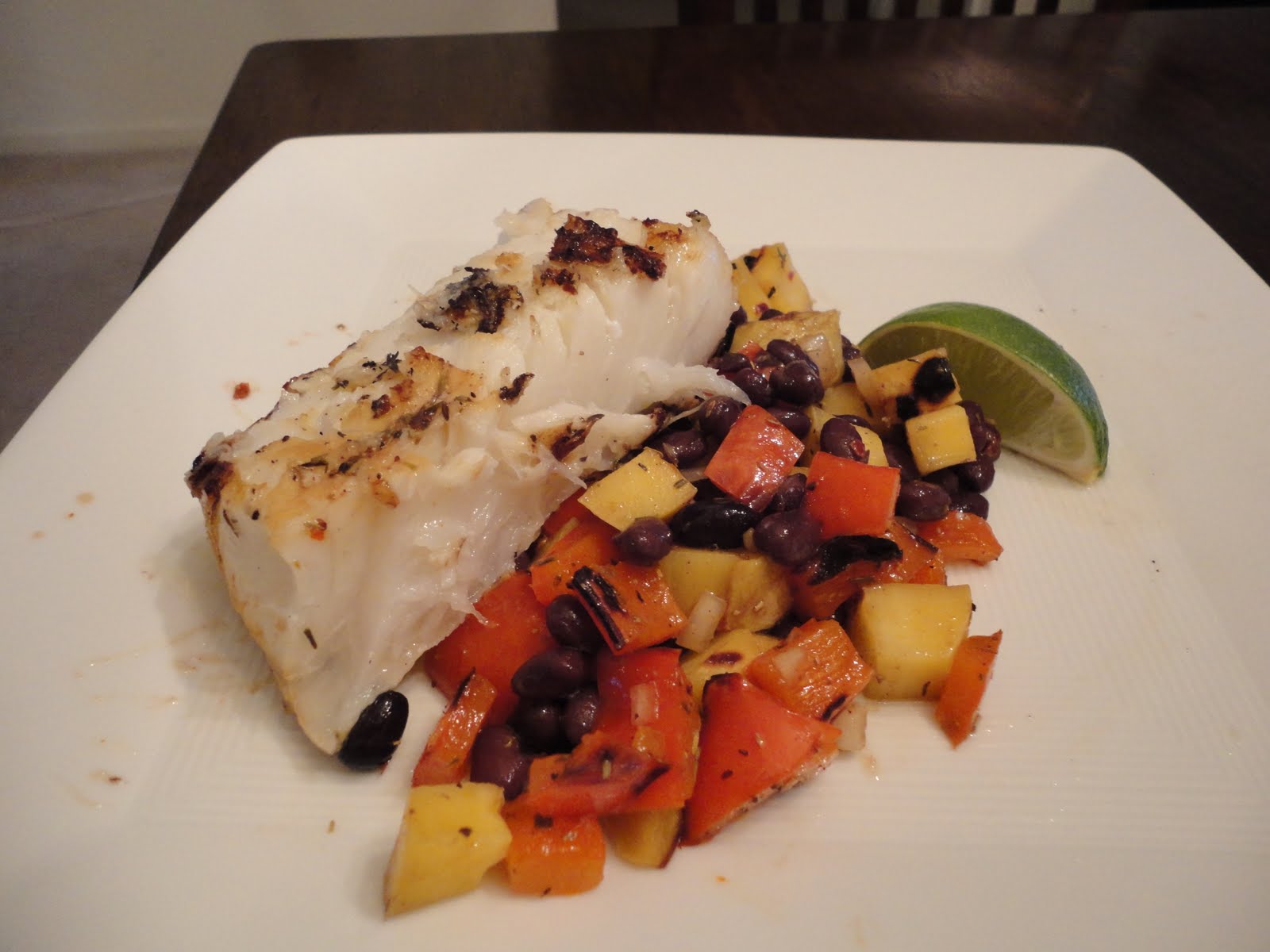 A Pirate's Journey in the Kitchen Jamaican Sea Bass with Mango & Black