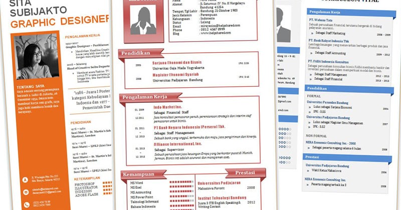 contoh cv desain menarik dan kreatif format doc word part 1 - Curriculum Vitae Format Doc File Indonesia contoh cv desain menarik dan kreatif format doc word part 1 - Curriculum Vitae Format Doc File Indonesia