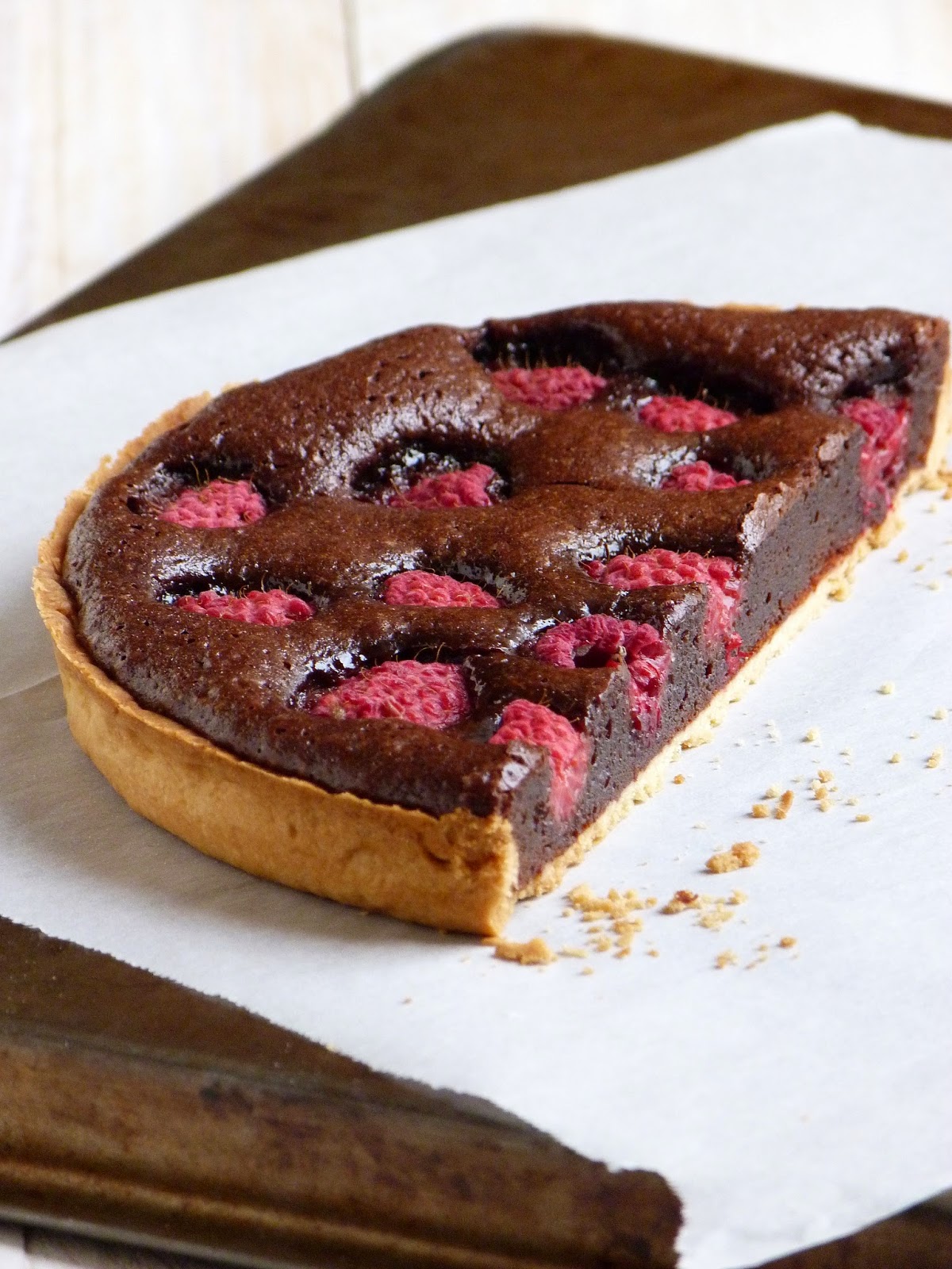 Chic, Chic, Chocolat...: Tarte au chocolat et framboises