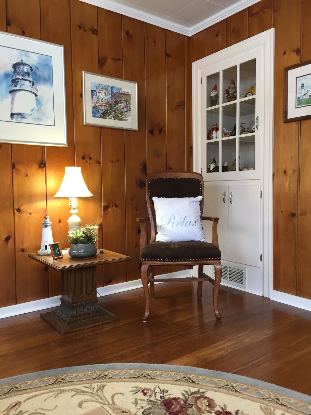 Knotty Pine Walls in the Parlor