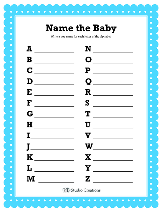K E B Studio Creations Quot Name The Baby Quot And Other Baby