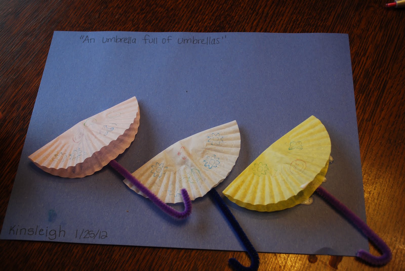 Random Thoughts and Polka Dots Cupcake liner umbrellas