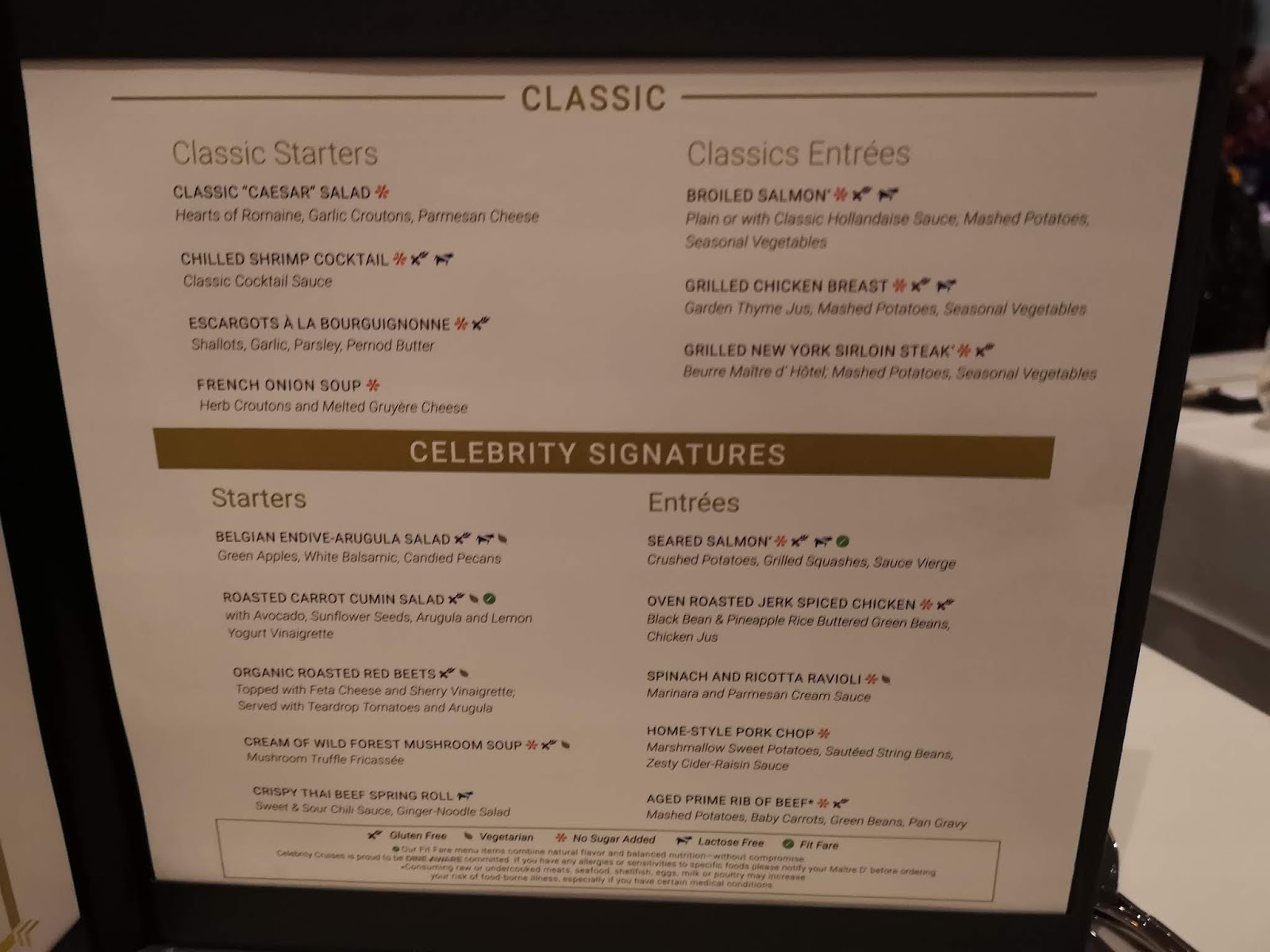 Linda's Journal Celebrity Edge Restaurants