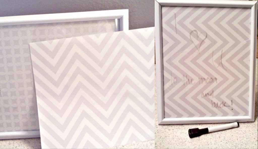 DIY PICTURE FRAME DRY ERASE BOARD