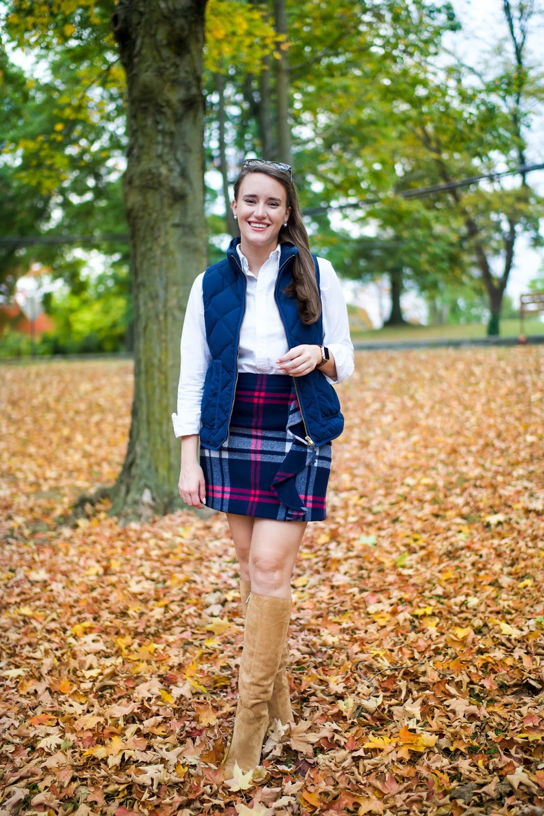 A Ruffle Plaid Skirt for Fall | Connecticut Fashion and Lifestyle Blog ...