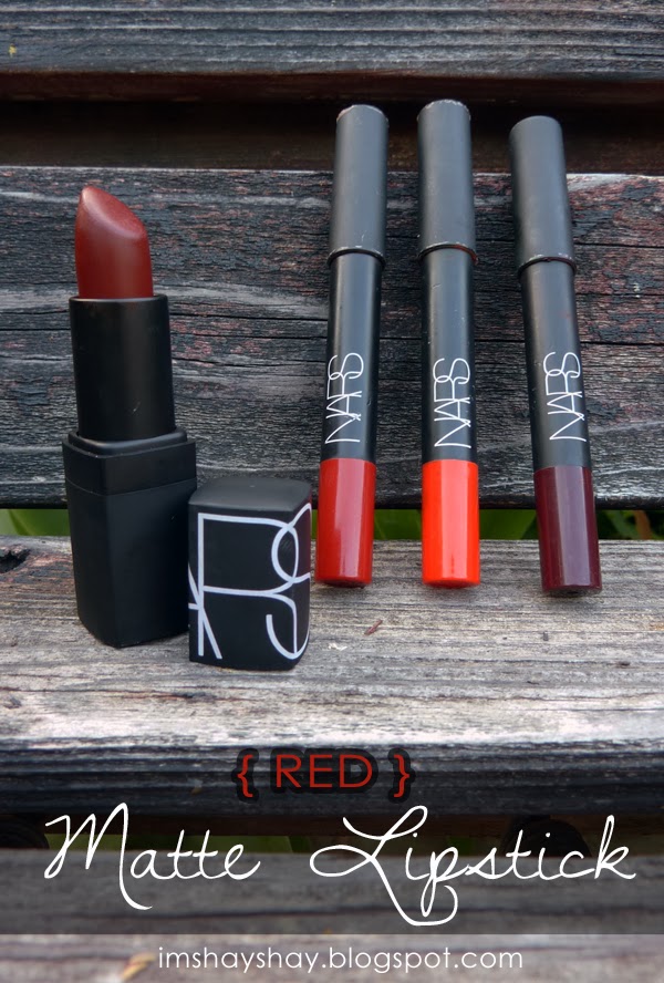 Red Nars Lipstick Swatches | imshayshay.blogspot.com