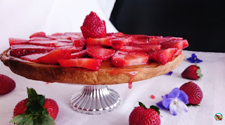 Tarta De Fresa Con Crema Pastelera
