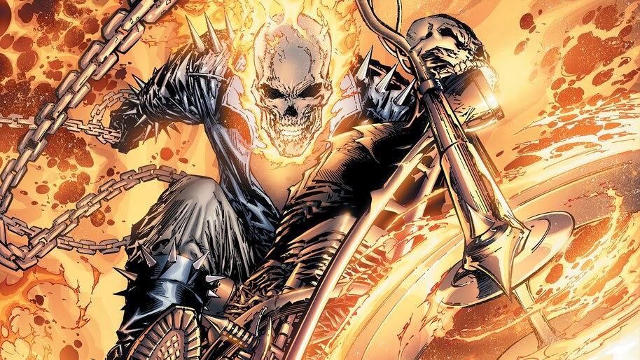 Ghost, Rdier, Johnny Blaze, Marvel, Comics, 4K, #4.2952