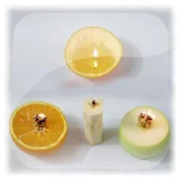 Experimentos para niños, magia, vela comestible y vela de naranja