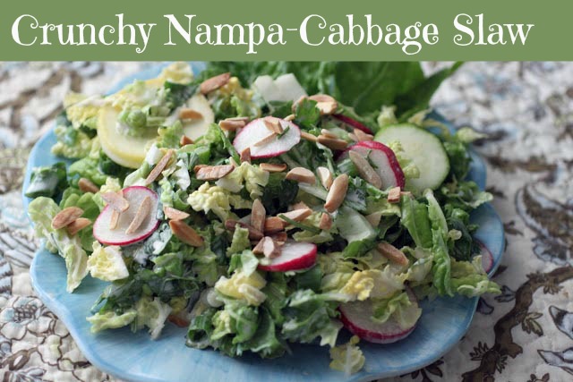 Crunchy Nampa-Cabbage Slaw  @singingwithbirds.com