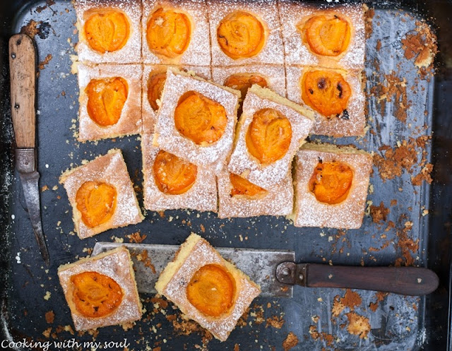Pandispan cu caise / Soft cake with apricots
