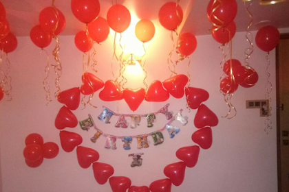 Balloon Decoration Ideas For Birthday Party At Home For Husband