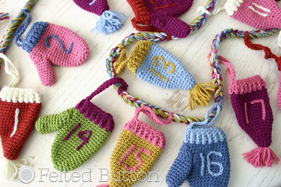 Cozy Christmas Countdown Crochet Pattern by Susan Carlson of Felted Button