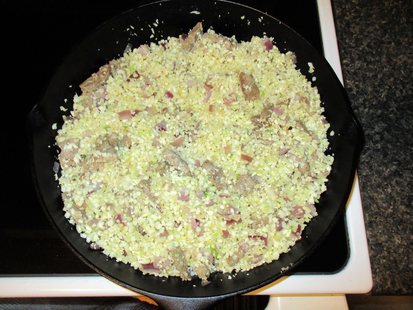 Christine's Cooking New York Steak Cauliflower Fried Rice