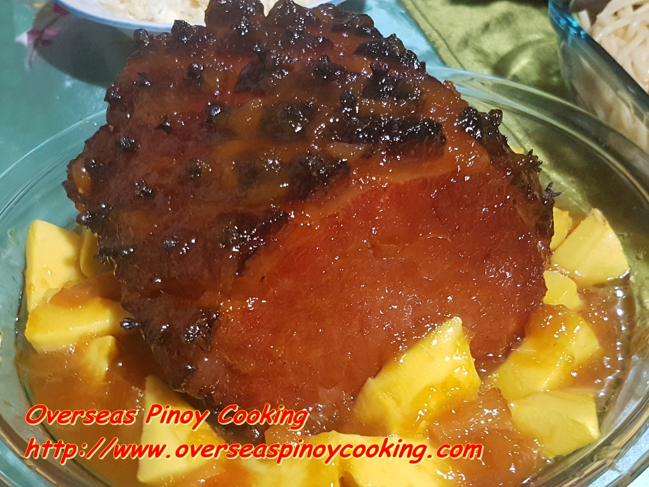 Pinoy Ham with Mango Pineapple Glaze