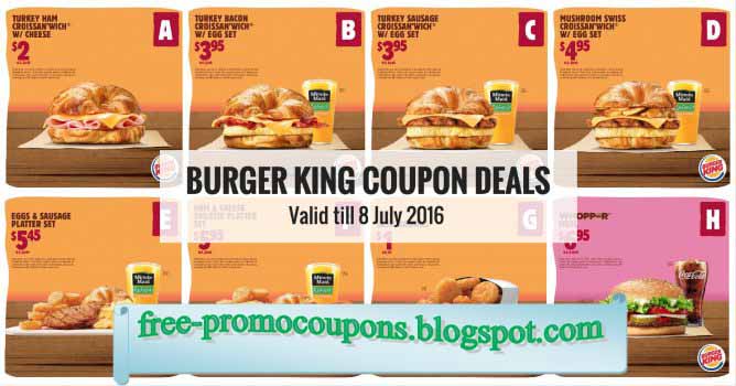 Free burger king coupons march 2019